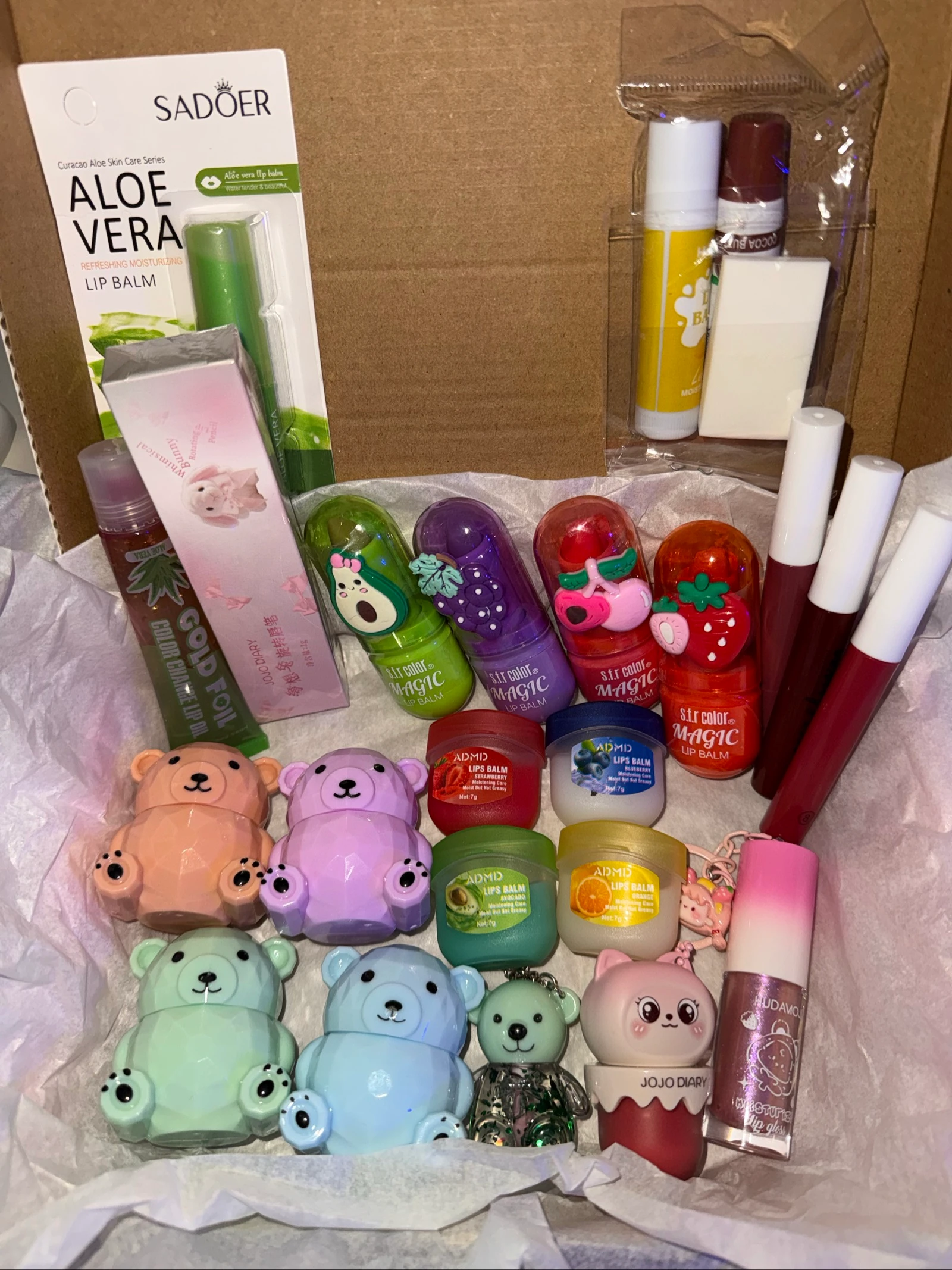Lote 22 labiales Kawaii